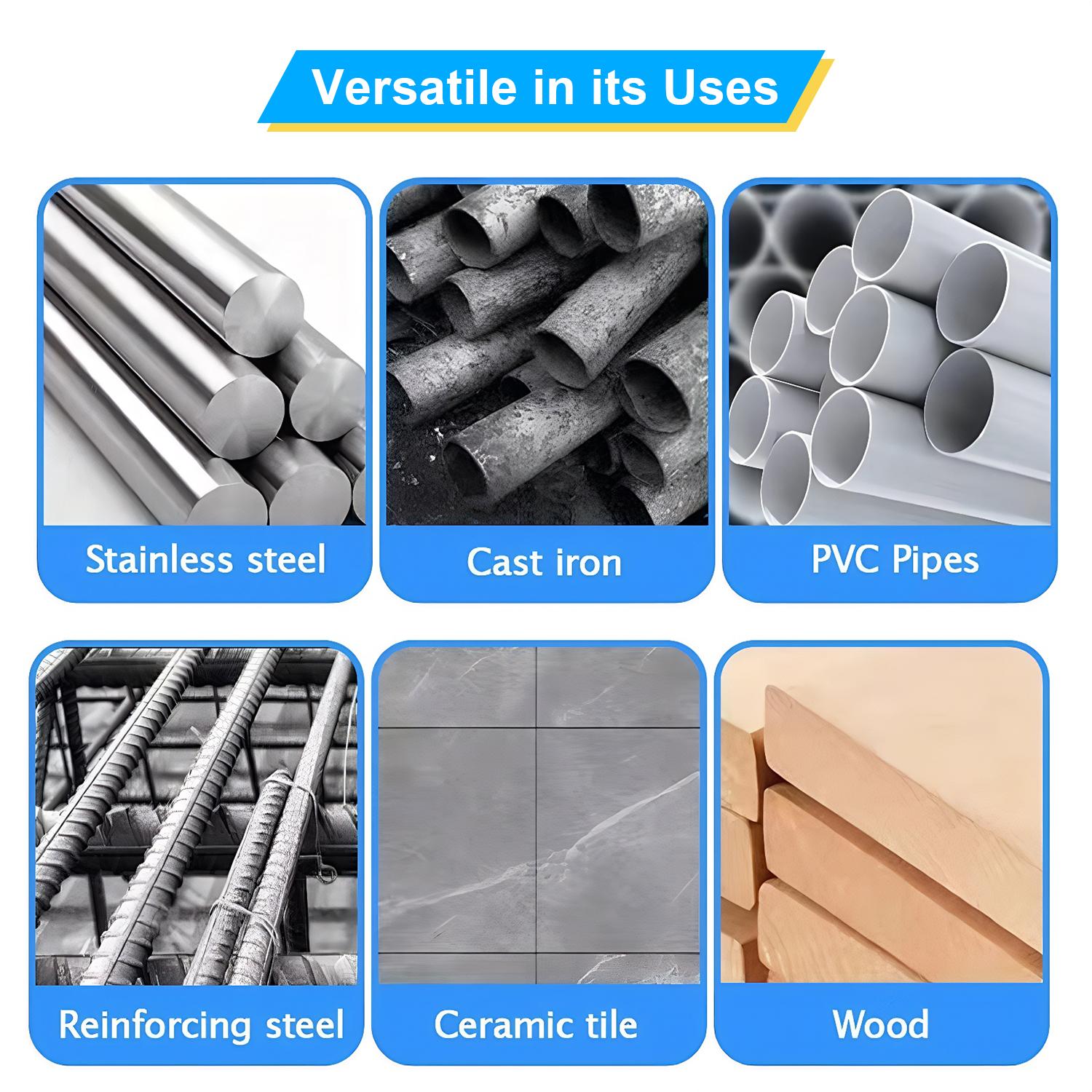 3PCS 4.5" Multi-Material Cutting Blades, Dry Cut Saw Blades for Angle Grinder, Cutting Metal, Cast Iron, Tile, Stone, Marble & Plastic, Heavy Duty Angle Grinder Tool Accessories