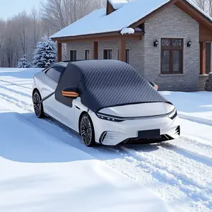 Winter Car Snow Guard Magnetic Thick Half Cover, Frost Protection Windshield Snow Shield, Front Window Snow Blocker