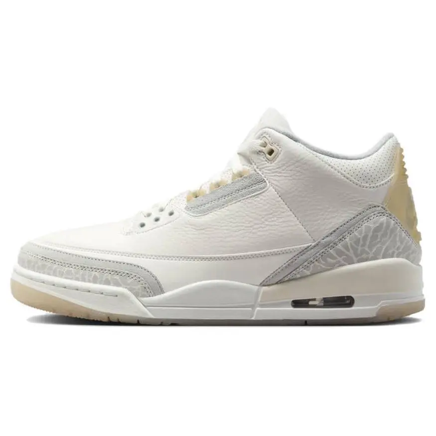 Jordan 3 Retro Craft Ivory Comfort Mid Top Basketball Shoes Unisex Grey Mist Cream FJ9479-100