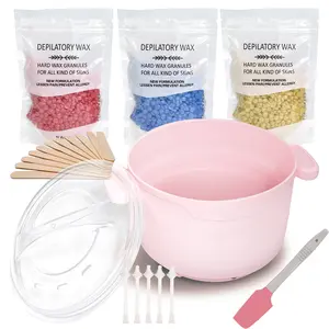 Silicone Nose Wax Warmer For Hair Removal, Foldable Waxing Heater Machine for Melting Hard Soft Wax Beads, Electric Waxing Kit Silicone Wax Pot - Beginner Friendly, Fast Heating, Easy to Clean