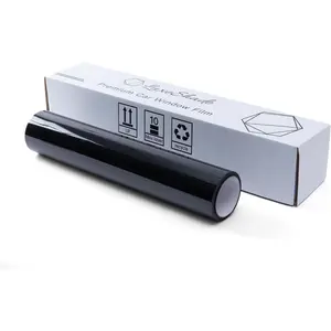 Professional Auto Window Tint Film Roll, 5%  Carbon  Window  Film, 24IN x 100FT- UV Protection, Scratch & Heat Resistant - Blackout Shade for  Windows