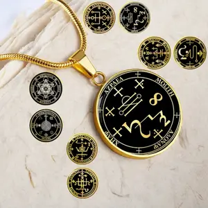7 Archangels Sigil Necklace Archangel GABRIEL/URIEL/RAPHAEL/MICHAEL Protection Manifestation Sigil Talisman Amulet Jewelry