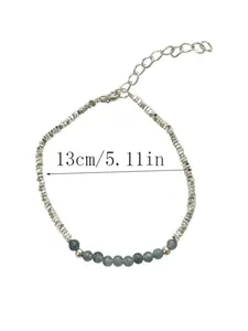 Women's Silver Color Blue Zircon Bracelet, Simple Design Jewelry Accessory, Elegant Minimalist Fashion Gift for Her