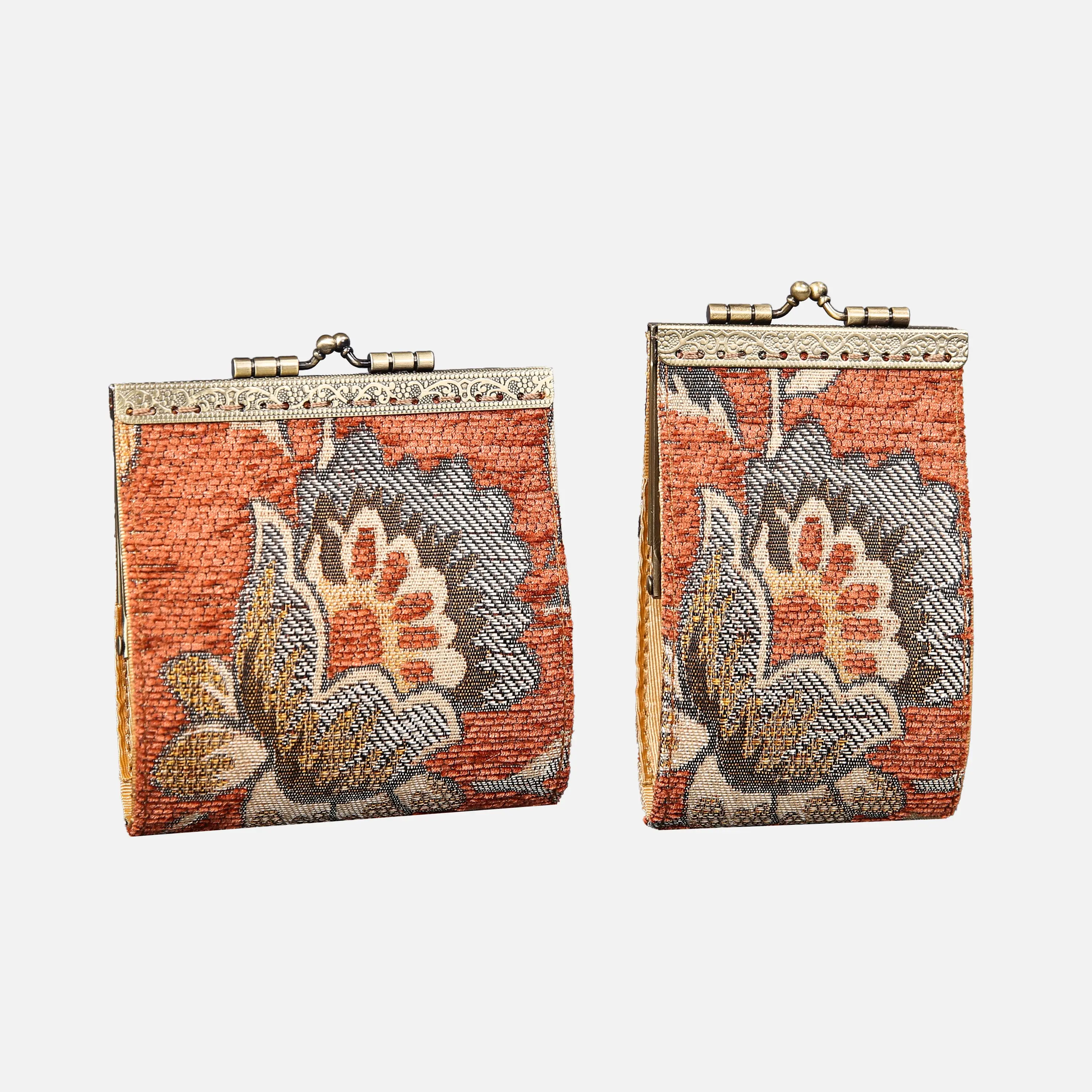 Paisley Orange Card Wallet