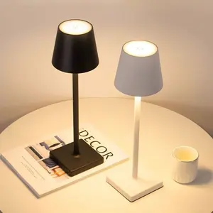 Modern Charging Touch Table Lamp, Three-Color Adjustable Light, Desk Decorative Lamp for Dining Room, Study, Bedside Reading Nightlight, Modern Mood Lighting