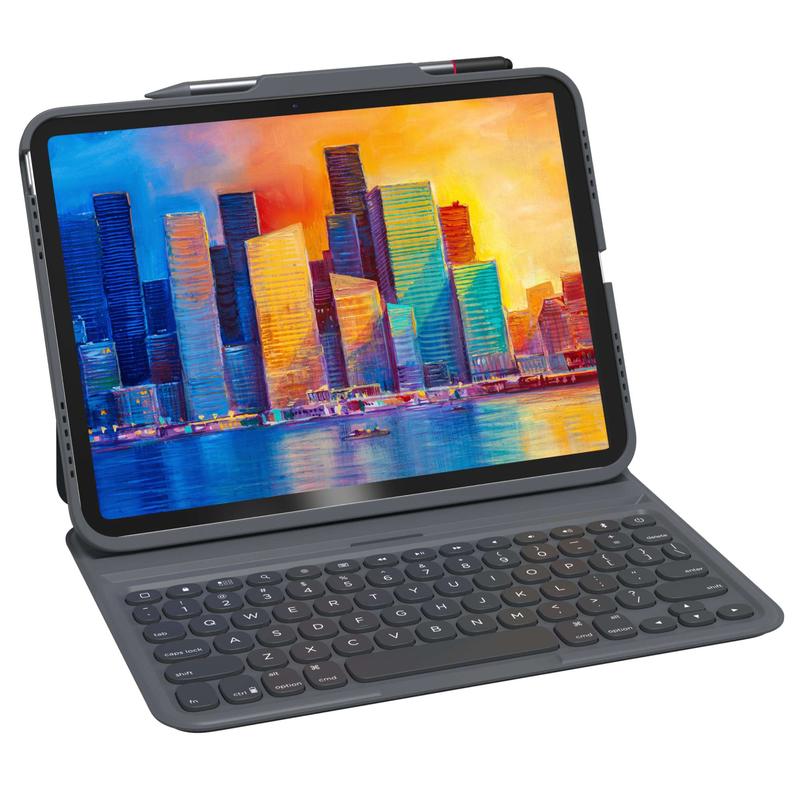 ZAGG Pro Keys Detachable Case and Wireless Keyboard for Apple iPad 10.9 10th GEN  Multi-Device Bluetooth Pairing  Backlit Laptop-Style Keys  Apple Pencil Holder  6.6ft Drop Protection  Lightweight