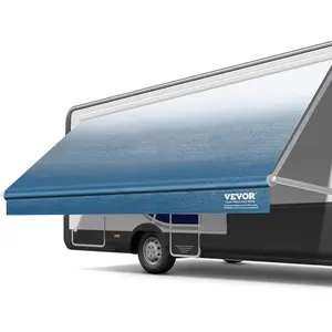 VEVOR RV Awning Fabric Replacement, 19'2" Fabric Length for 20' Awning, Heavy Duty 3-Ply 16oz PVC Camper Awning Fabric, Waterproof & UV Protection Outdoor Canopy for RV, Trailer, Motorhome, Blue Fade