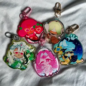 Cookie Run Kingdom Keychain Acrylic Charms, CRK Keychains, Cute Keyring Accessory, Fun Charm For Backpack Or Purse | High Quality and Customer Favorite Items