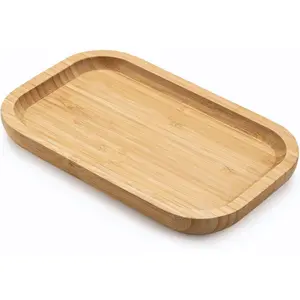 Bamboo Vanity Tray, Bathroom Counter Tray, Toilet Tank Tray, Bathroom Tray for Organizing and Home Decor, 7.9 x 5.1 x 0.8 inch