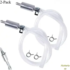 2PCS Brake Bleeder Hose Kit with One Way Check Valve, Universal Brake Fluid Bleeder Tool for Car Motorcycle Hydraulic Brake Clutch Maintenance, Easy DIY Auto Repair Bleeding Tube with Metal Clips summerwins