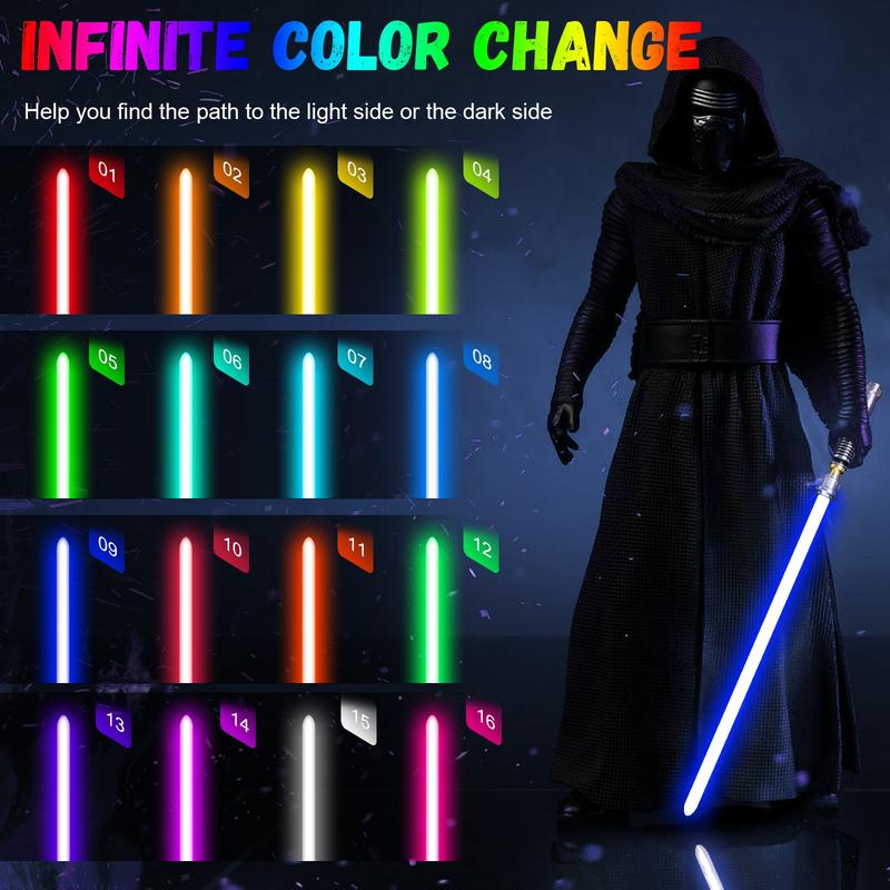 Lightsaber Crystal Heavy Duty Dueling Saber XRGB 3.0 Smooth Swing Light Saber Motion Control 16 Sound Fonts RGB Color Changing Force FX Sword Aluminum Hilt for Adults Valentine's Day Gift