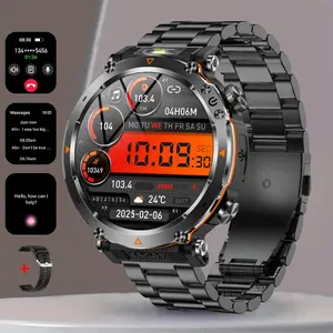 1.7 Inch Large Screen Smart Watch Answer/Dial Call Message Reminder,100+ Sports Mode Fitness Tracker, Sports Tracking Smartwatch,600mAh Large Capacity Battery Outdoor Sports Compass Men's Gift Watch