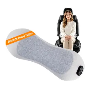 Wireless version Pillow for Car Equipped with a 5000 mah battery, Memory Foam Lumbar Pillow for Lower Back Pain Relief - Back Cushion for Driving