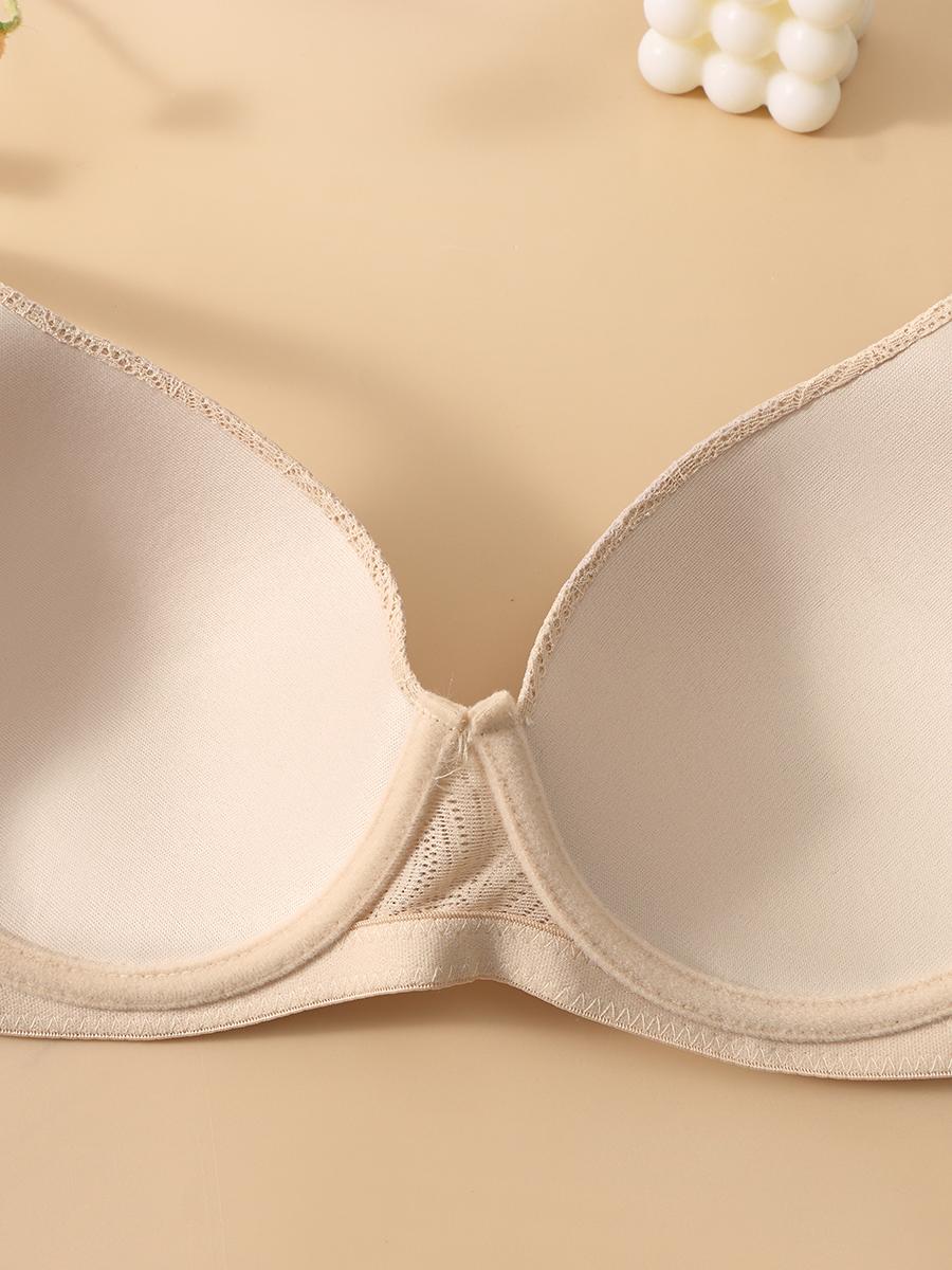 6pcs Solid Jacquard Underwire Bra Set - Luxurious,Seamless & Supportive - Adjustable, Push Up for EnhancedCleavage-Comfortable, Breathable Lingerie for Daily Wear- Women's Intimate Collection