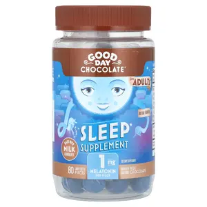 Good Day Chocolate Sleep Supplement, For Adults, Milk Chocolate, 1 mg, 80 Candy Coated Pieces