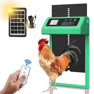 Solar Powered Chicken Coop Door, 1 Count Automatic Chicken Enclosure Coop Door with Timer Remote Control, Pet Supplies for Chicken, Duck, Goose