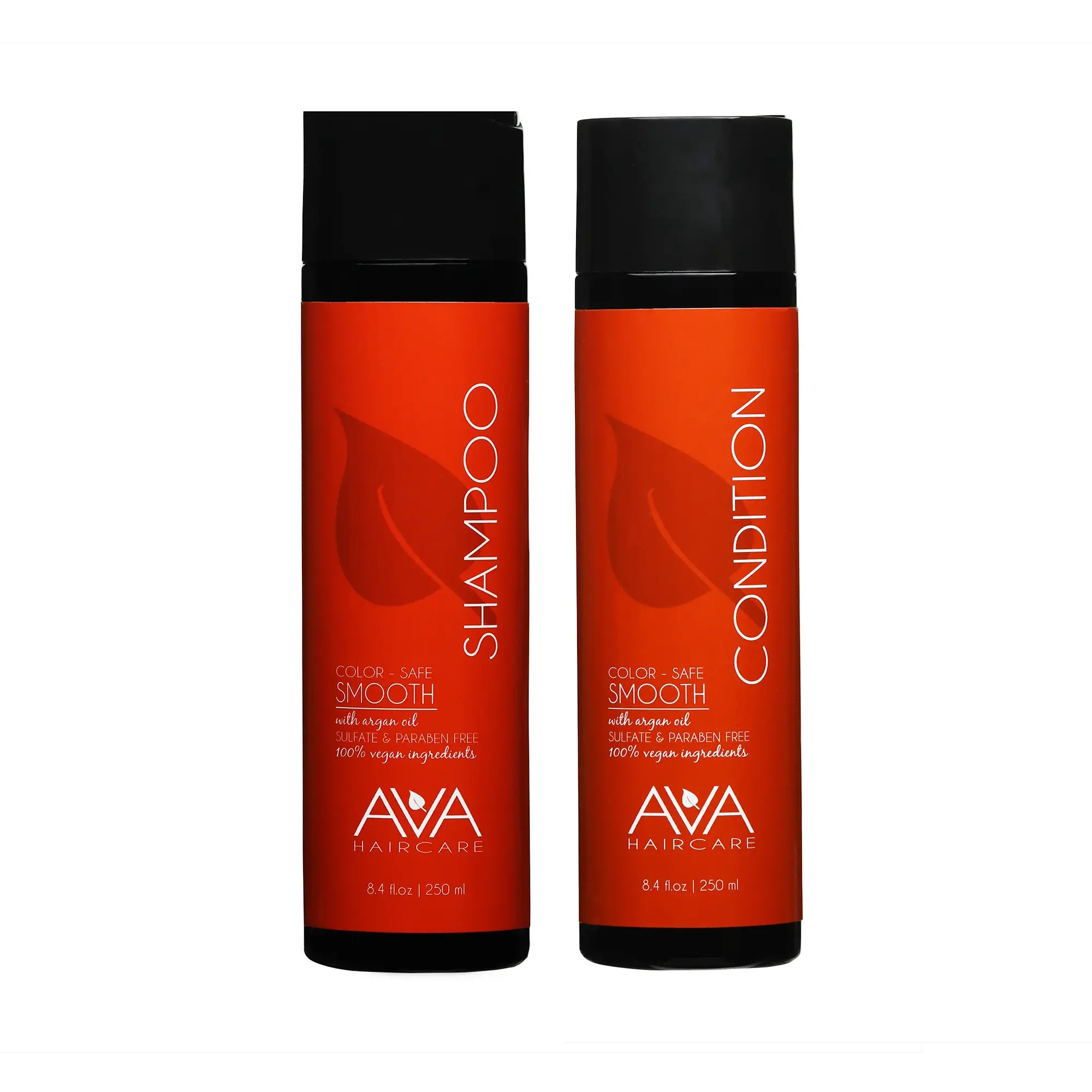 Ava Haircare Silky Hydrating Argan Oil Shampoo & Conditioner Duo - 8oz, Color-Protecting, Radiance-Boosting Haircare Set, Frizz, Moisturizer, Cleanser, Sulfate-Free, Trimethylsiloxyamodimethicone, Unisex, Softer Healthier Locks