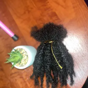 20 Black Hair Budding locs Extension 100% Human with Gold Chain Accent for Stylish Looks