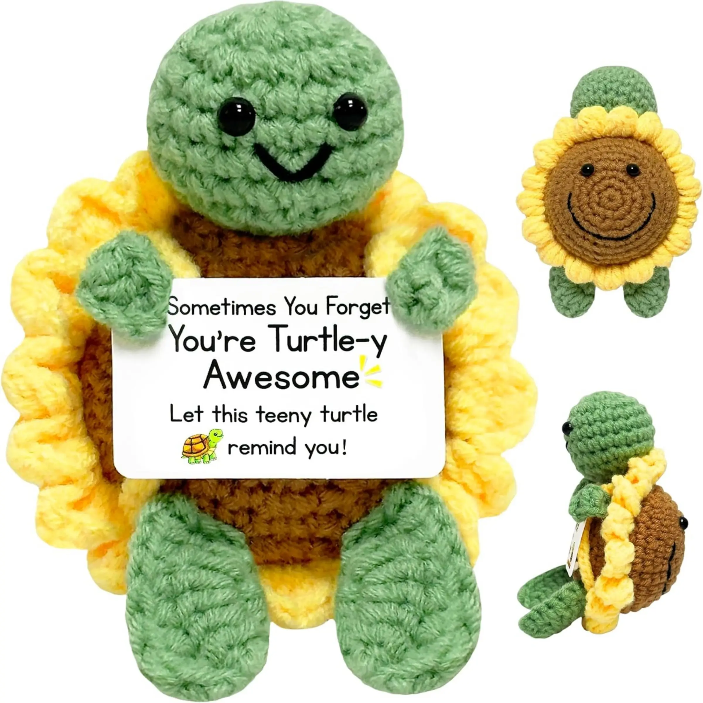 Cute Handmade Crochet Turtle Ornament, Crochet Animals, Stuffed Animal Decor, Stuffed Animal Gifts, Perfect Gift for Men and Women, Inspirational Emotional Comfort, Teen Birthday Present, Easter Basket