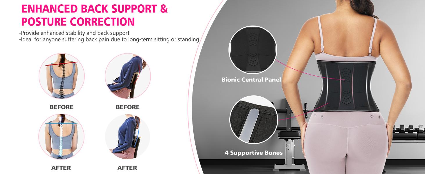 Women's 3-Segment Waist Trainer Belt - Tummy Control Shaper, Fitness Support for Workout & Back Relief, Waist Trainers, Shaper Waist Trainer
