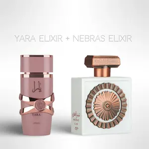 Yara Elixir + Nebras Elixir by Lattafa – Fragrance Gift Bundle (100ml / 3.4 oz Each)
