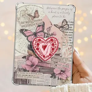 Girl Holding Book Red Heart Retro Magnetic Kindle Grip Kindle Holder Book Lover Bookish Grip Kindle Accessories Phone Holder Magsafe Popsocket Phone Grip Magnetic Pop Socket Phone Grip