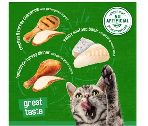 Purina Friskies Indoor Cat Food 24ct VP - (Chicken and Turkey Casserole, Saucy Seafood Bake, Homestyle Turkey Dinner) - (Pack of 24) 5.5 oz. Cans