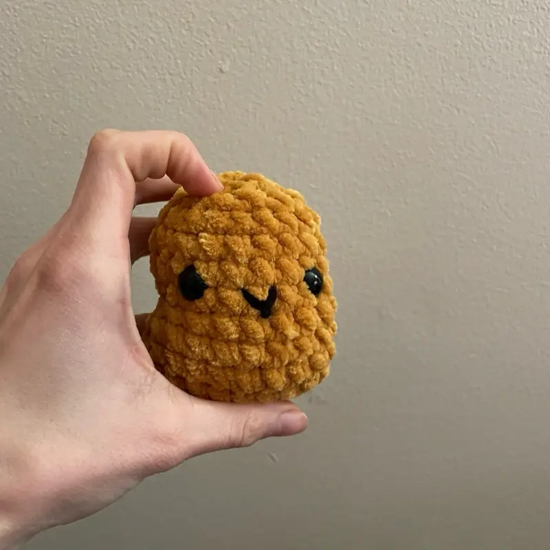 Hand crocheted Chicken nuggie