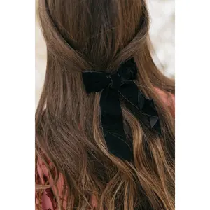 Vera Velvet Bow-Black