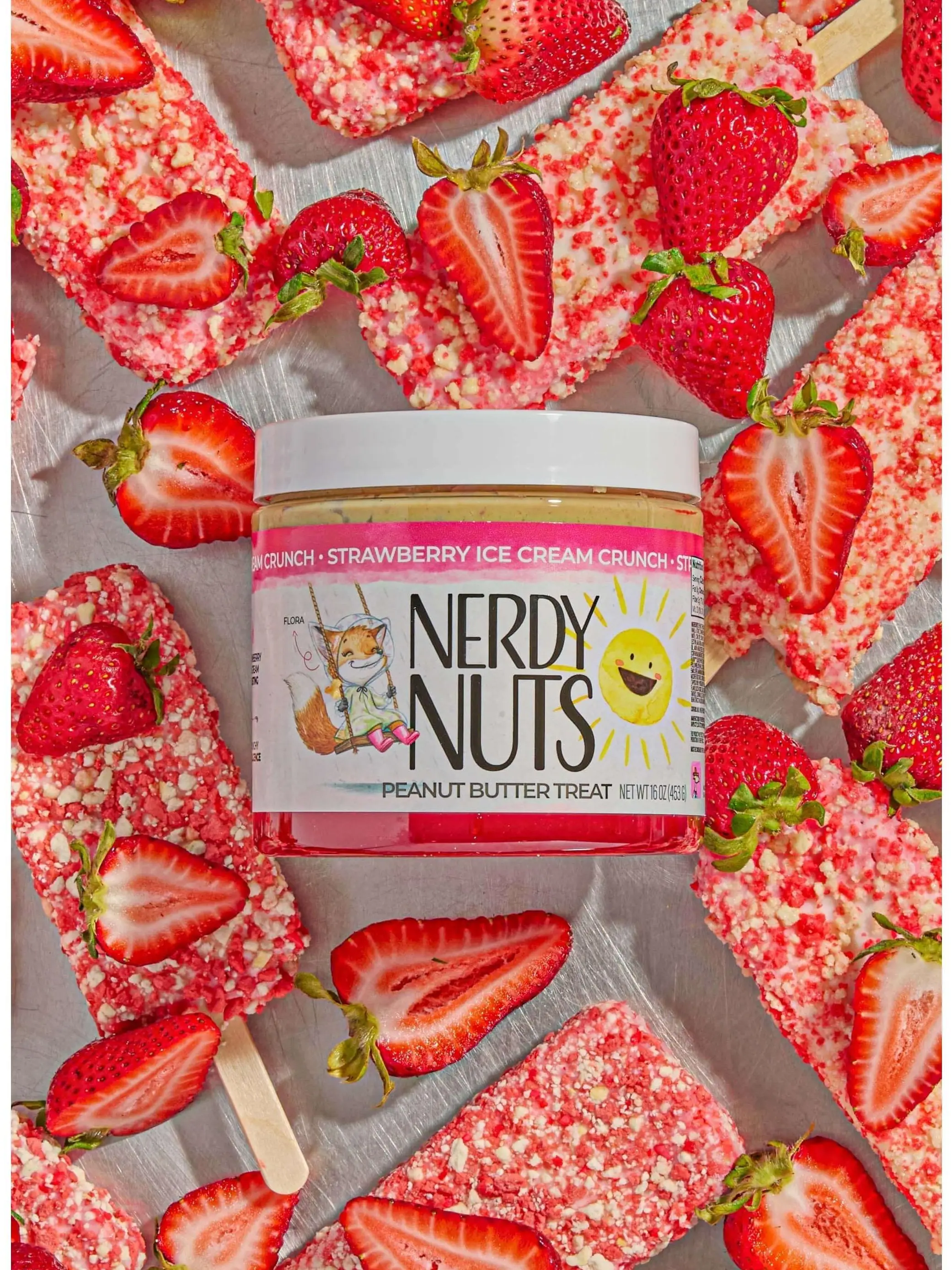 Strawberry Ice Cream Crunch Peanut Butter Treat