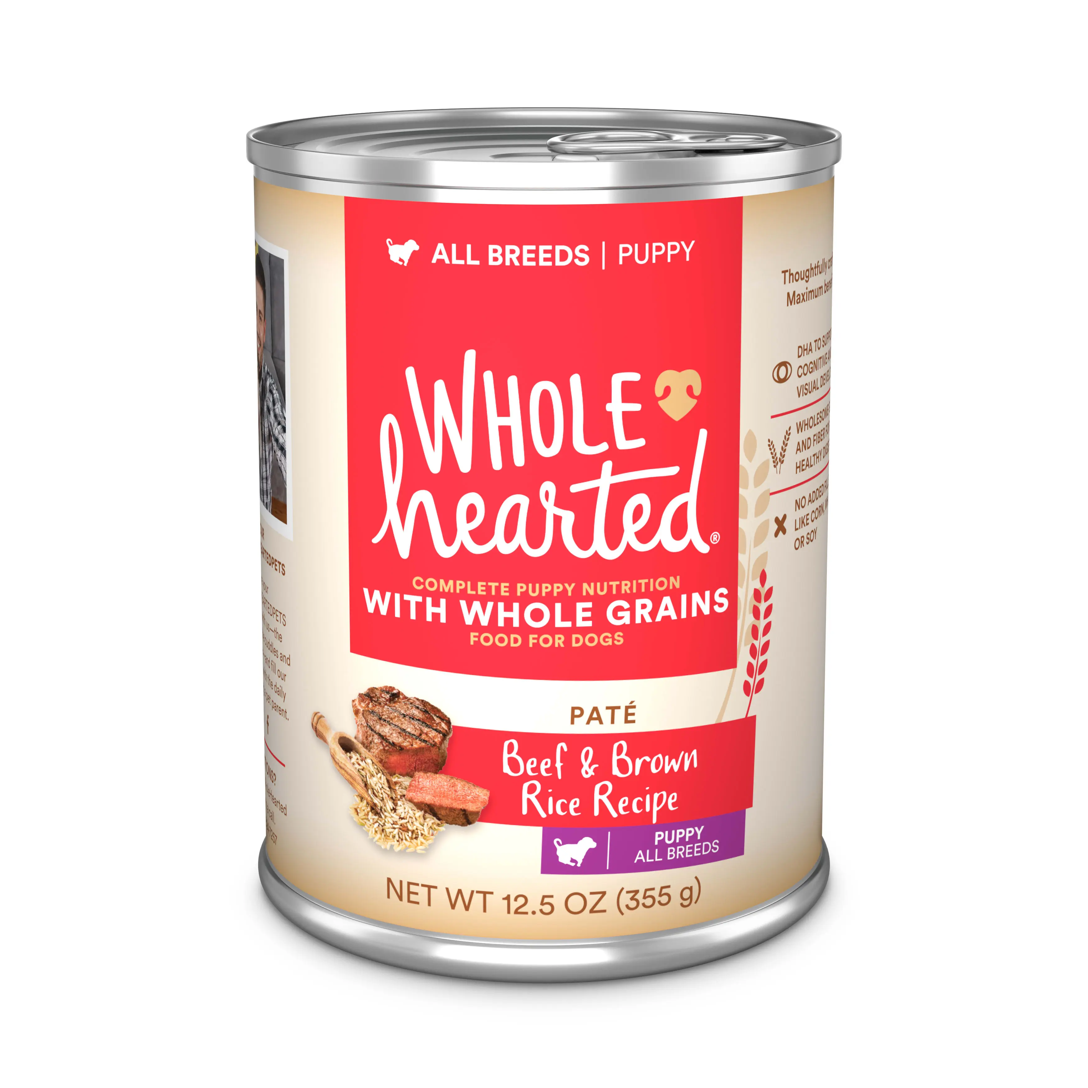 WholeHearted Beef & Brown Rice Recipe Puppy Pate Wet Food