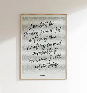 Book Quote Print, Fourth Wing Quote, Rebecca Yarros, Wall Art, Book Lover Poster