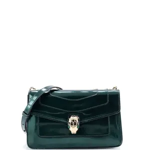 Pre-owned Bvlgari Leather Shoulder Bags Serpenti Forever Shoulder Bag Metallic Small by Rebag
