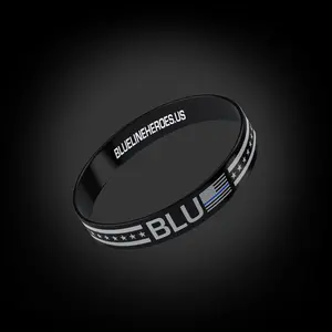 BLUE LINE HEROES WRISTBAND - PACK OF 5