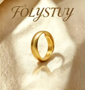 [Adjustable Ring]【FOLYSTUY (YNZ03)】YNZ03 Unisex Metal Coating Plain Design for Women or Men