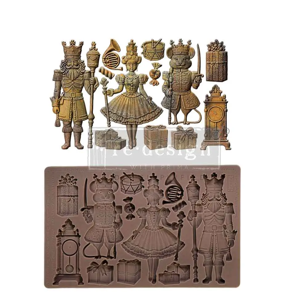 Decor Moulds® - Nutcracker Party - 1 pc, 5"x8"x8mm / silicone