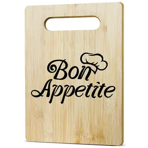 Fun Bamboo Cutting Board for Cooking, Bon Appetite Kitchen Decor Gift for Mom, Wife, Aunt, Friends, Grandma Birthday Presents