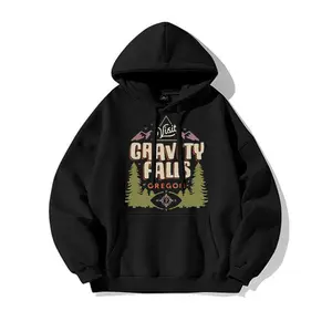 [Full Polyester Kangaroo Hoodie] Gravity Falls Welcome to Gravity Falls logo hoodie, mens casual graphic design hoodie with kangaroo pl Graphic Design Pullover Hoodie with Kangaroo Pocket Streetwear for Winter and Fall, as a Christmas Gift as a Gift