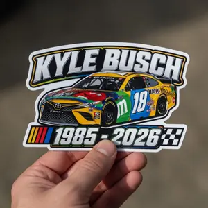 (Set of 1,2,3,5 pcs) Kyle Busch Sticker, Rip Legend Sticker, Memorial Racing Stickers, Laptop or Water Bottle Decal