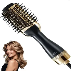 Hair Dryer and Blow Dryer Brush in One, 3 in 1 One Step Hair Dryer and Styler Volumizer with Negative Ion Anti-frizz Ceramic Titanium Barrel Hot Air Straightener Brush for Short or Long Hair