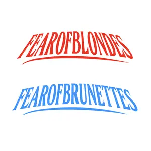 Fear of Blondes and Fear of Brunettes Decal Windshield Banner