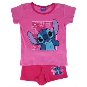 Textiel Trade Girl's Lilo & Stich Short Pajama Set