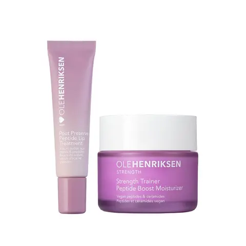 Partners In Peptides - Pout Preserve Peptide Lip Treatment + Strength Peptide Moisturizer Duo Lip Care Routine For Dry Lips