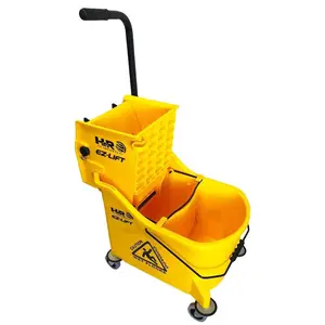 Dual Cavity Mop Bucket - Yellow