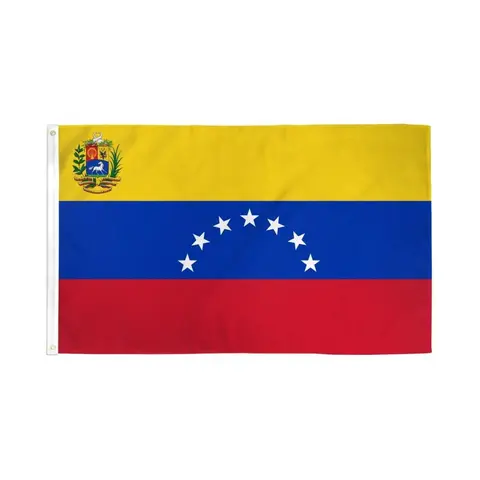 Venezuela Bold Print Backdrop Banner Festive Flags, 3x5ft Polyester Double-Stitched All-Over Printing, Metal Grommets Included for Hanging, Party Decor for Engagement & Birthday