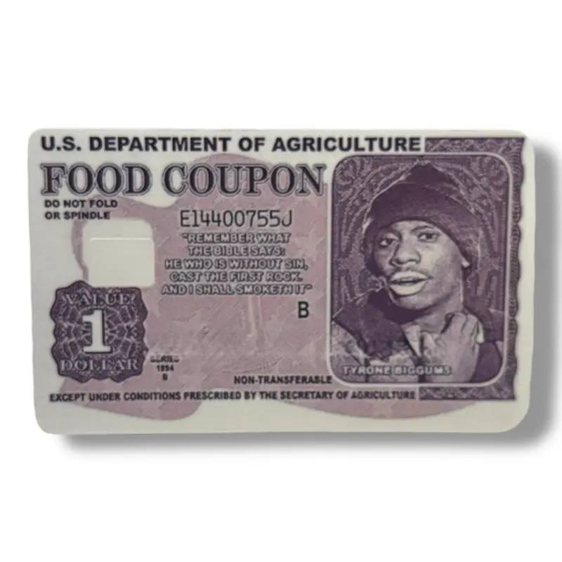 Tyrone Biggums Meme Credit Card Skin | Dave Chappelle Show Wallet Decal | Funny Vinyl Tap-to-Pay Sticker Adhesive Strips