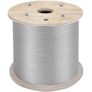 VEVOR 304 Stainless Steel Wire Rope Cable, 1/4", 7x19,  200ft