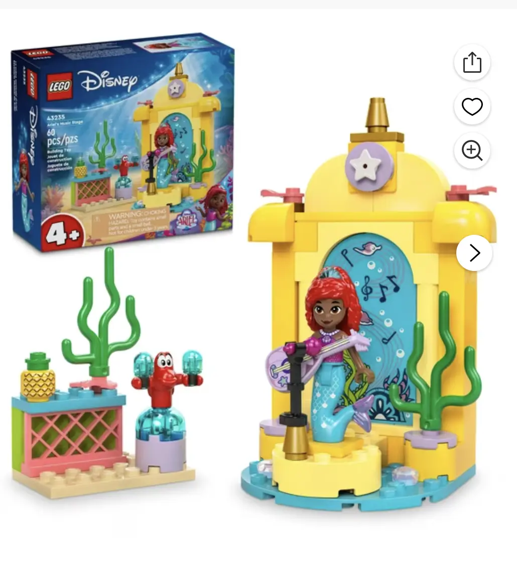LEGO Disney Princess Ariel’s Music Stage Girls and Boys Ages 4 and Up, 43235