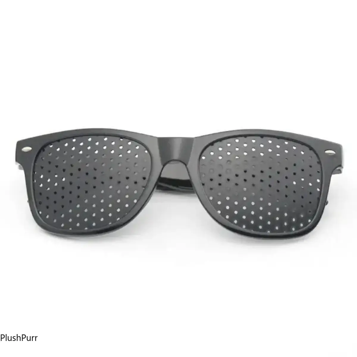 Unisex Lightweight Eyewear - Black Frame Pinhole Glasses with Innovative Pinhole Tech, Comfortable Design, Eye Training Support, Eye Strain Reduction, Natural Vision Enhancement, Myopia & Astigmatism Correction