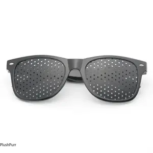 Unisex Pinhole Glasses for Vision Training & Eye Fatigue Relief Lightweight Black Frame Anti-Myopia Astigmatism Correction